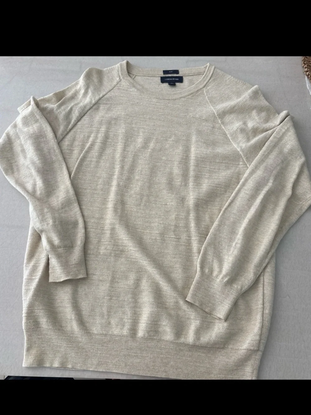 J. Crew Men's Crewneck Sweater in Light Beige